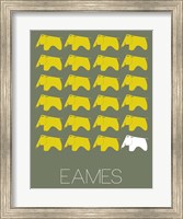 Framed Eames Yellow Elephant 2