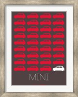 Framed Red Mini Cooper