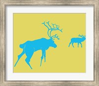 Framed Blue Deer