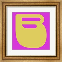 Framed Letter B Yellow
