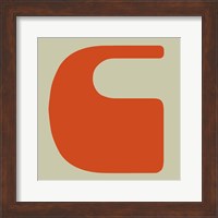 Framed Letter C Orange