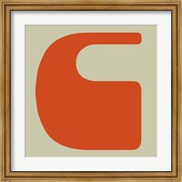Framed Letter C Orange