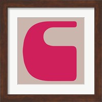 Framed Letter C Pink