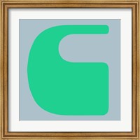 Framed Letter C Green