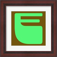 Framed Letter E Green
