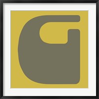 Framed Letter G Grey