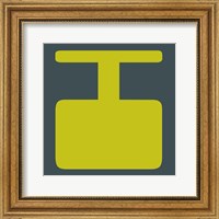 Framed Letter I Yellow
