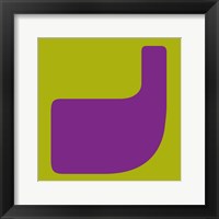 Framed Letter J Purple