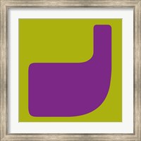 Framed Letter J Purple