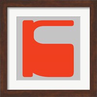 Framed Letter K Orange