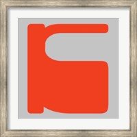 Framed Letter K Orange