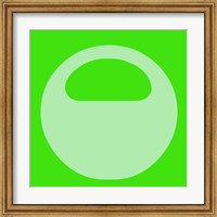 Framed Letter O Green