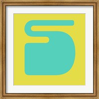Framed Letter S Blue and Yellow