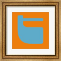 Framed Letter T Blue
