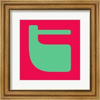 Framed Letter T Green