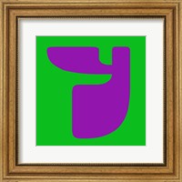 Framed Letter Y Purple