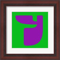 Framed Letter Y Purple