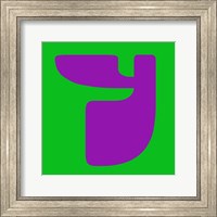 Framed Letter Y Purple