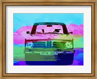Framed BMW 2002 Front Watercolor 1