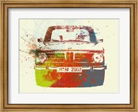 Framed BMW 2002 Front Watercolor 2