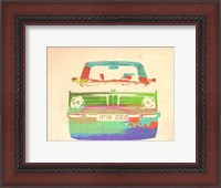 Framed BMW 2002 Front Watercolor 3