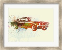 Framed Ford Mustang Watercolor