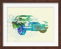 Framed Chevy Camaro Watercolor