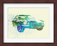 Framed Chevy Camaro Watercolor