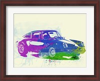 Framed Porsche 911 Watercolor