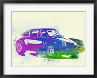 Framed Porsche 911 Watercolor