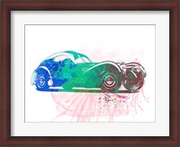 Framed Bugatti Atlantic Watercolor 1