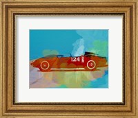 Framed Ferrari Testa Rossa Watercolor 1