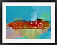 Framed Ferrari Testa Rossa Watercolor 1