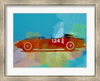 Framed Ferrari Testa Rossa Watercolor 1