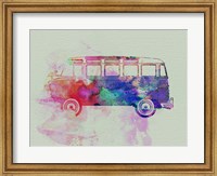 Framed VW Bus Watercolor