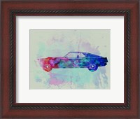 Framed Ford Mustang Watercolor 1