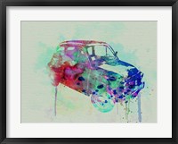 Framed Fiat 500 Watercolor