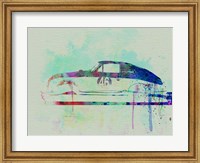 Framed Porsche 356 Watercolor