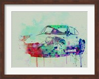 Framed Porsche 911 Watercolor 2