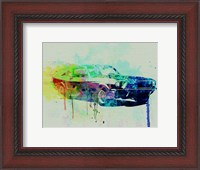 Framed Ford Mustang Watercolor 2