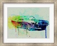 Framed Ford Mustang Watercolor 2