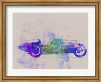 Framed Bugatti Type 35 R Watercolor 2