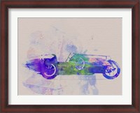 Framed Bugatti Type 35 R Watercolor 2
