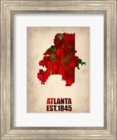 Framed Atlanta Watercolor Map