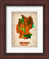 Framed Germany Watercolor Map