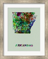 Framed Arkansas Color Splatter Map