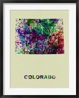 Framed Colorado Color Splatter Map