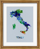Framed Italy Color Splatter Map
