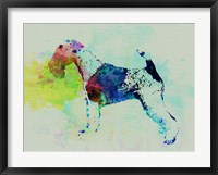 Framed Fox Terrier Watercolor