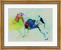Framed Fox Terrier Watercolor